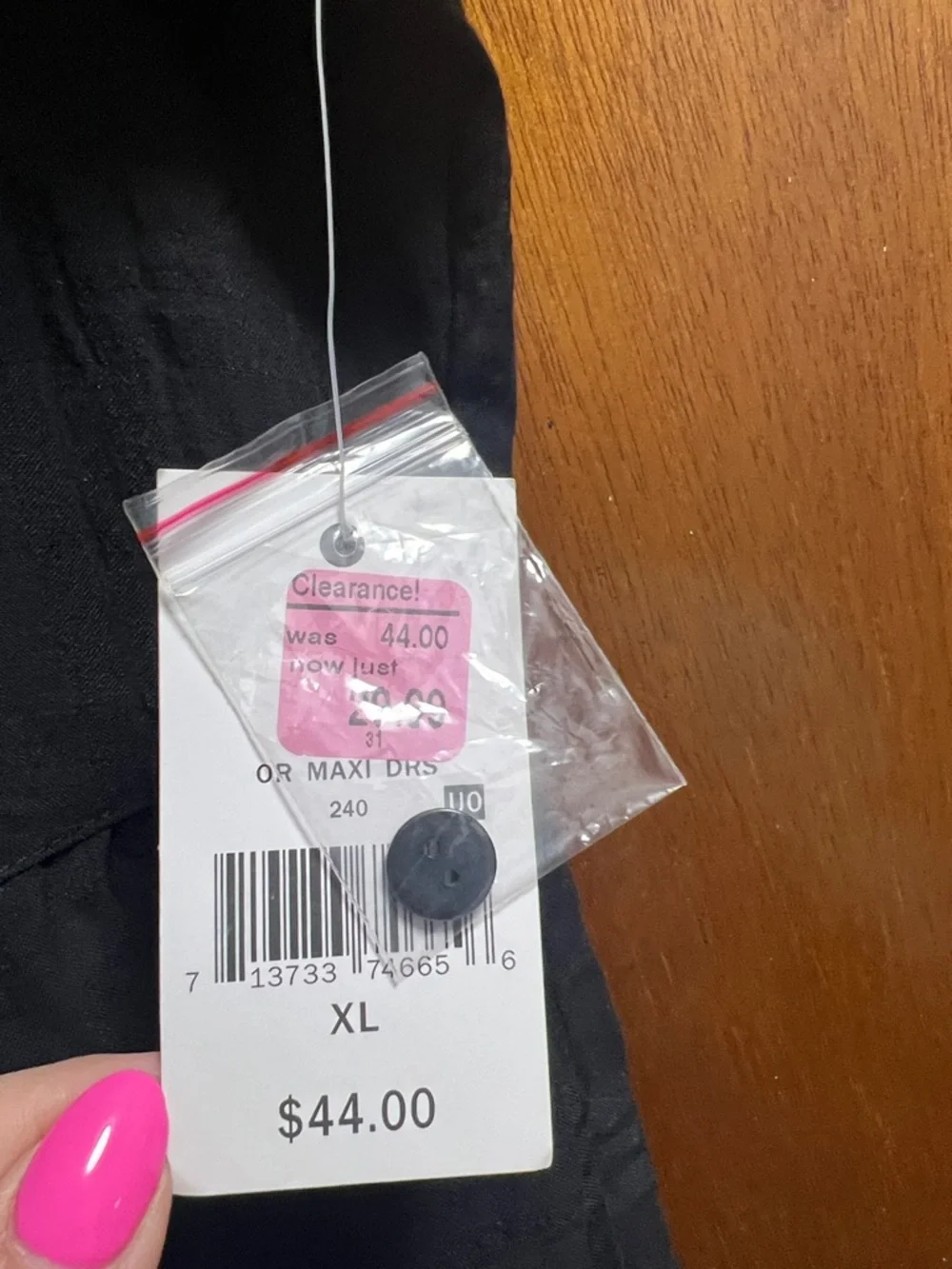 Women’s Black Button-Front Midi Dress - Classic Collared Style - Picture 4 of 5